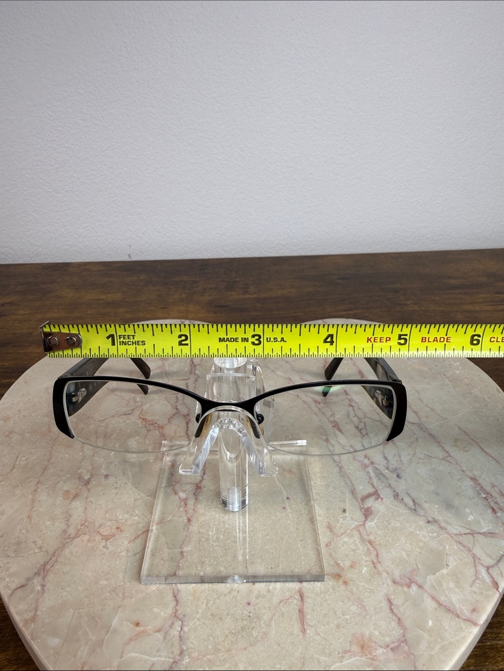 Black Rimless Reading RX Glasses - Picture 2 of 8